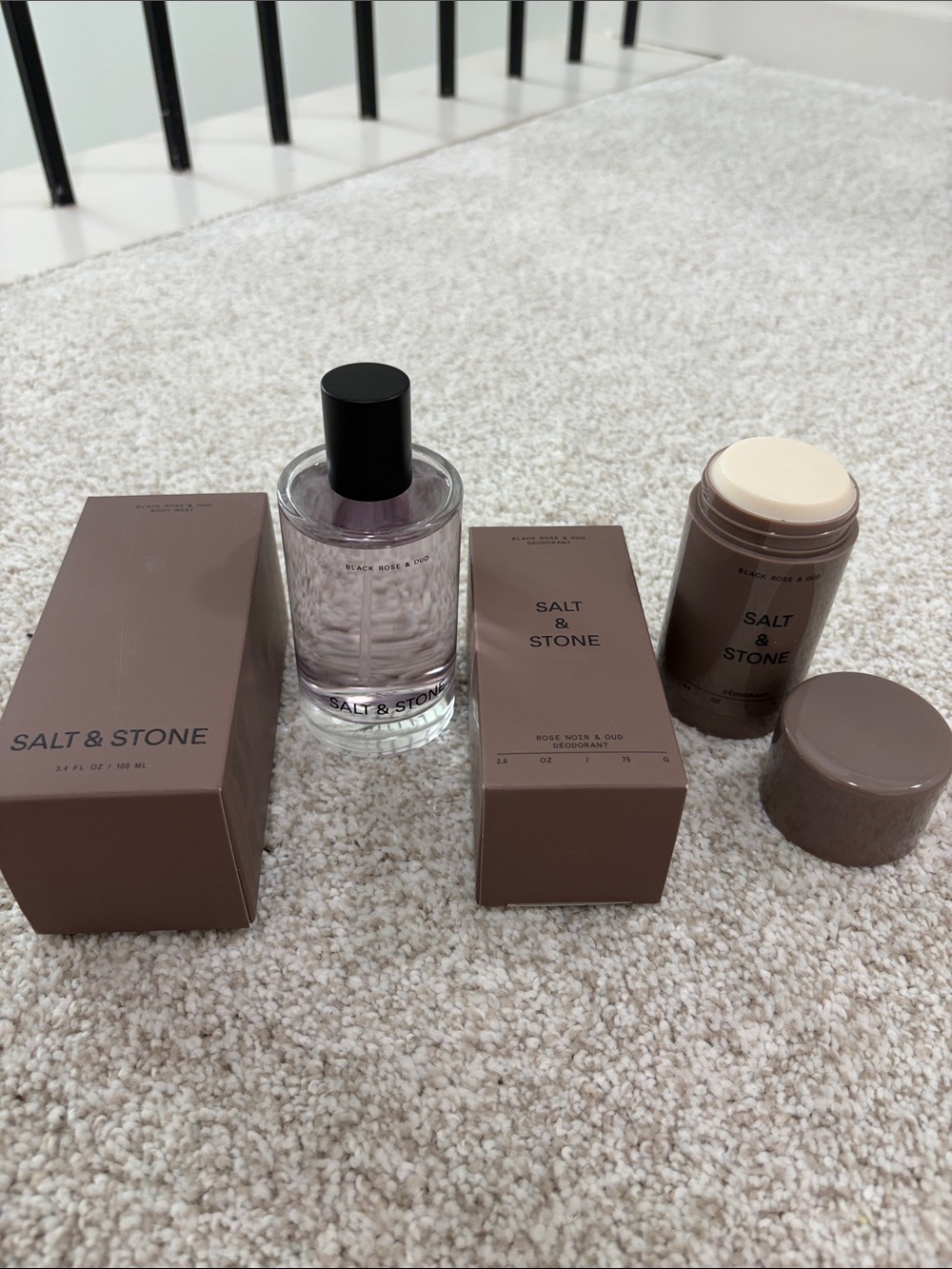 NEW Salt & Stone Black Rose & Oud Deodorant & Fragrance Set - Picture 2 of 3